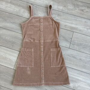 Abercrombie Kids Corduroy Pinafore Dress with Pockets in Tan Color, size 15/16